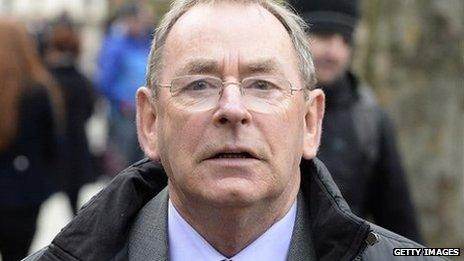 Fred Talbot leaving the court in Manchester