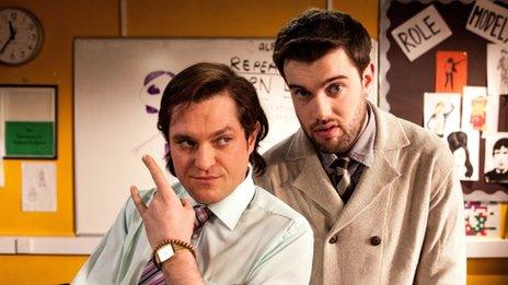 Mathew Horne and Jack Whitehall in Bad Education