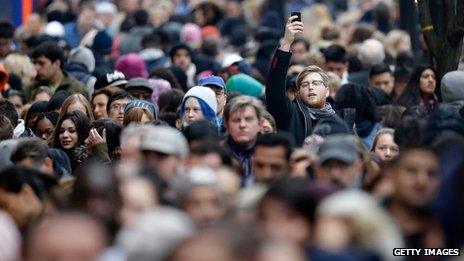 Shoppers in Oxford Street