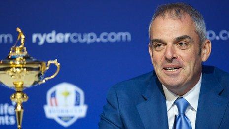 Paul McGinley is captain of Europe's Ryder Cup team