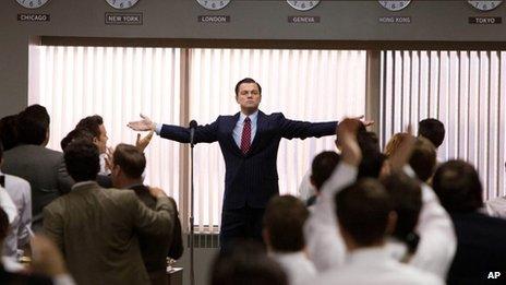 Leonardo DiCaprio in The Wolf of Wall Street