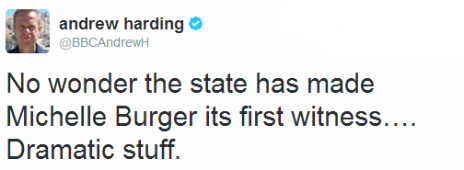 Tweet by the BBC's Andrew Harding