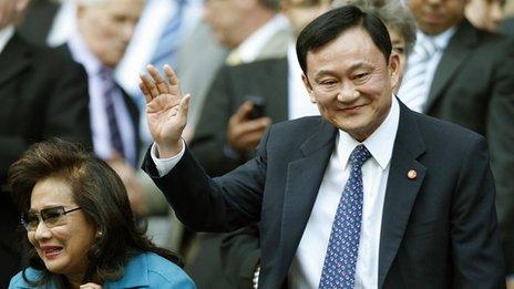 Thaksin Shinwatra and wife Pojaman na Pombejra