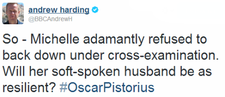 Tweet by the BBC's Andrew Harding