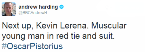 Tweet by the BBC's Andrew Harding