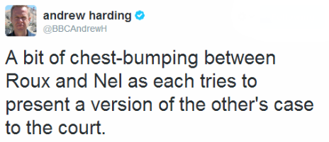 Tweet by the BBC's Andrew Harding