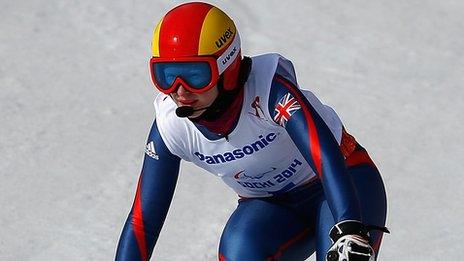 Visually-impaired skier Kelly Gallagher from Northern Ireland