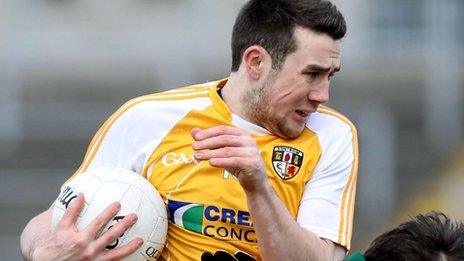 Antrim goalscorer Conor Murray