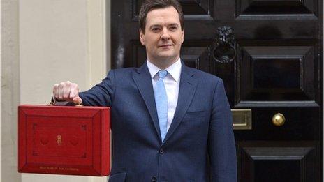 Chancellor George Osborne on Budget day 2013