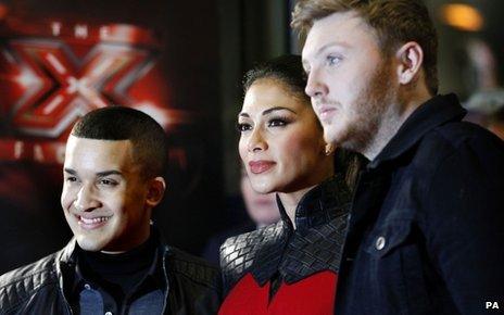 Jahmene Douglas, Nicole Scherzinger and James rthur