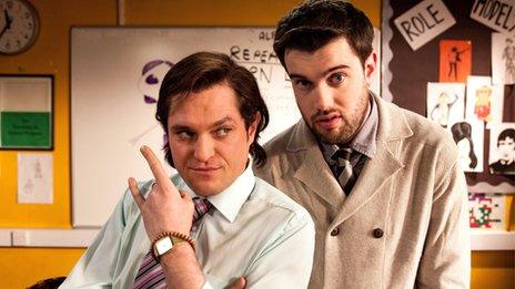 Matthew Horne and Jack Whitehall in Bad Education