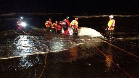 MCA retrieve speedboat from the sea