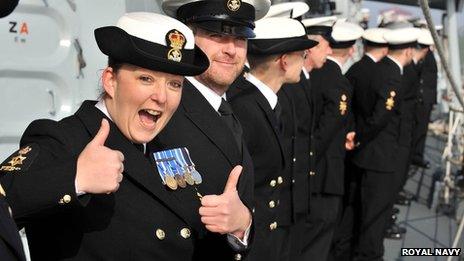 HMS Montrose crew