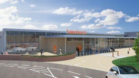 Artist impression of Sainsbury's