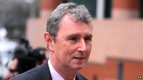 Nigel Evans arriving at court