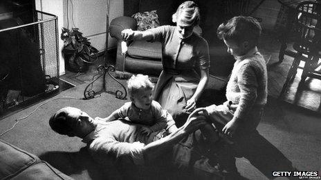 Tony Benn and family in 1955