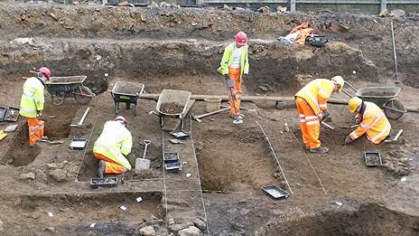 Site of Fetter Street excavation in Northampton