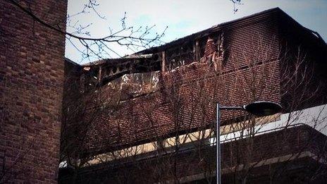 Fire damage to Assembly Rooms car park