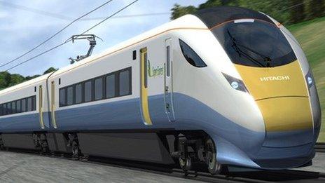 Electric train - artist's impression