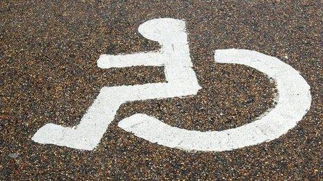 Disabled parking sign