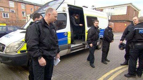 Gloucestershire Police officers working on Operation Garner