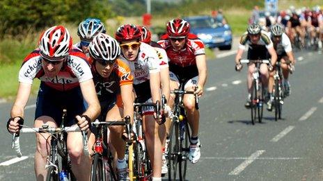 Riders in the 2007 National Road Race Championships in Gwent