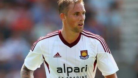 Jack Collison in action for West Ham