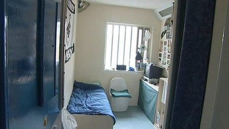 Interior of prison cell