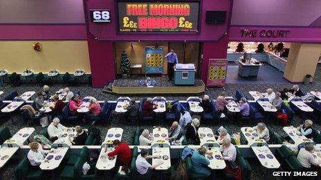 A bingo hall