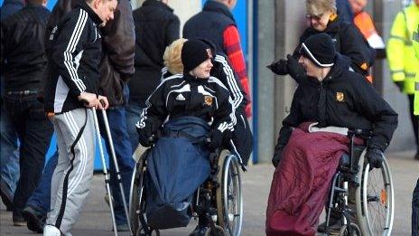 Disabled supporters at Hull's KC Stadium