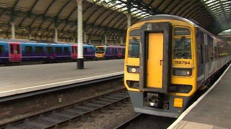 Train leaving Hull station