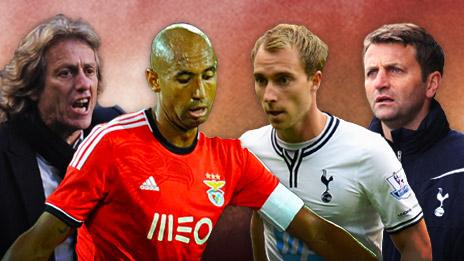 Jorge Jesus, Luisao, Christian Eriksen, Tim Sherwood