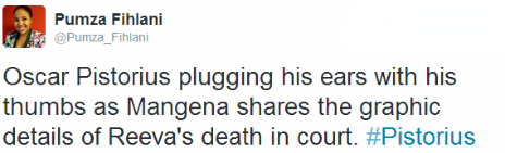 Tweet by the BBC's Pumza Fihlani