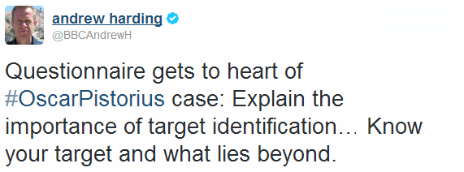 Tweet by the BBC's Andrew Harding