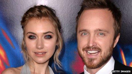 Imogen Poots and Aaron Paul