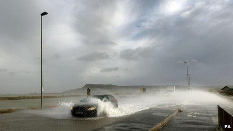 Portland Beach Road near Weymouth in Dorset