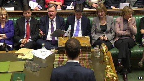 Labour frontbench in the House of Commons