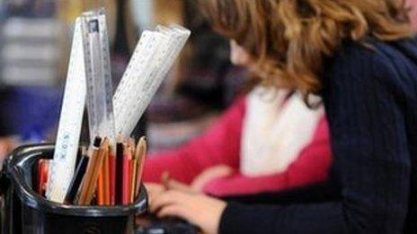 School pupils in a classroom