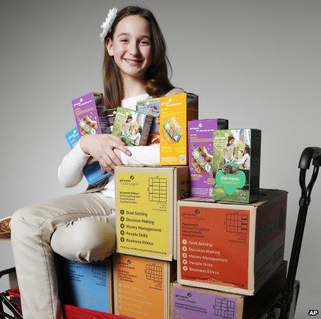 Katie Francis, 11, posing for a photo in Oklahoma City on 3 February 2014