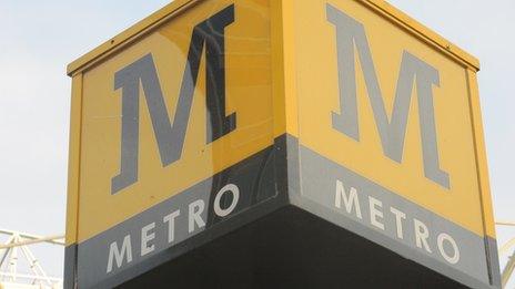 Tyne and Wear Metro sign