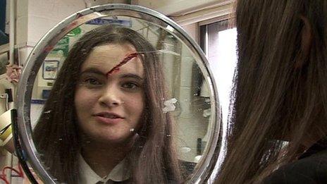 Lampton high School pupils try out some of the special fx