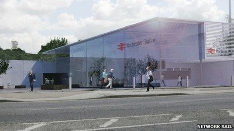 Artist's impression of new Rochester Railway Station