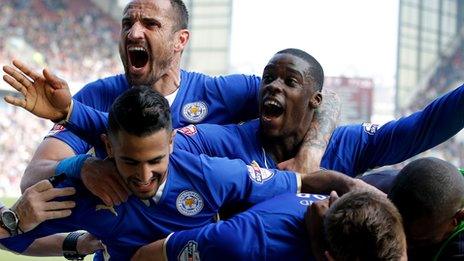 Leicester City celebrate