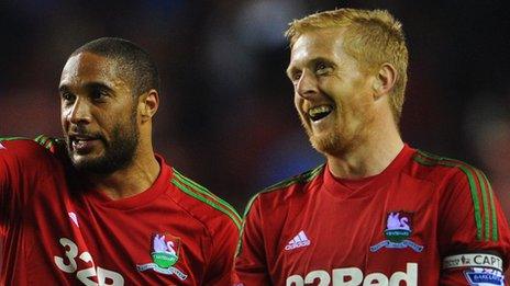 Ashley Williams and Garry Monk