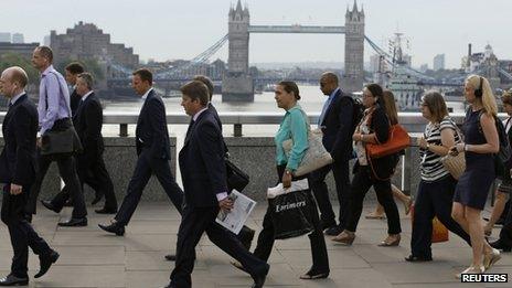 Commuters in London