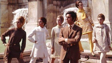 Valentino and his models