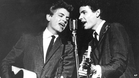 The Everly Brothers, Don and Phil, pictured in 1964