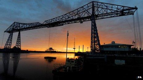 Transporter bridge in Middlesbrough