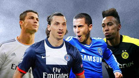 Cristiano Ronaldo, Zlatan Ibrahimovic, Eden Hazard