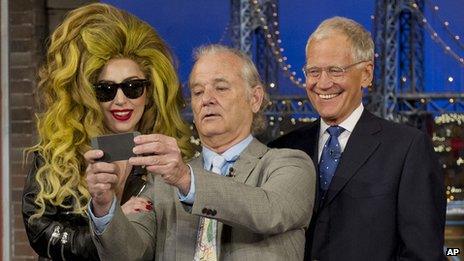 Lady Gaga, Bill Murray and David Letterman